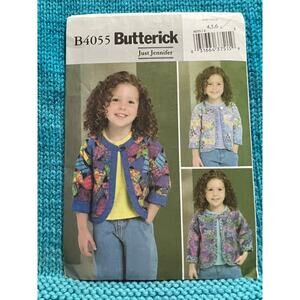 Butterick 4055 Kids patchwork quilt jacket pattern size 4 5 6